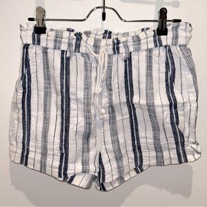 Blue and white shorts striped